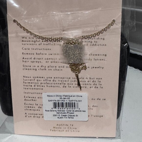 🌸 Sanctuary Project Blush Pink Stone Pendant Necklace – Jewelry with Purpose 💖 - Picture 8 of 16